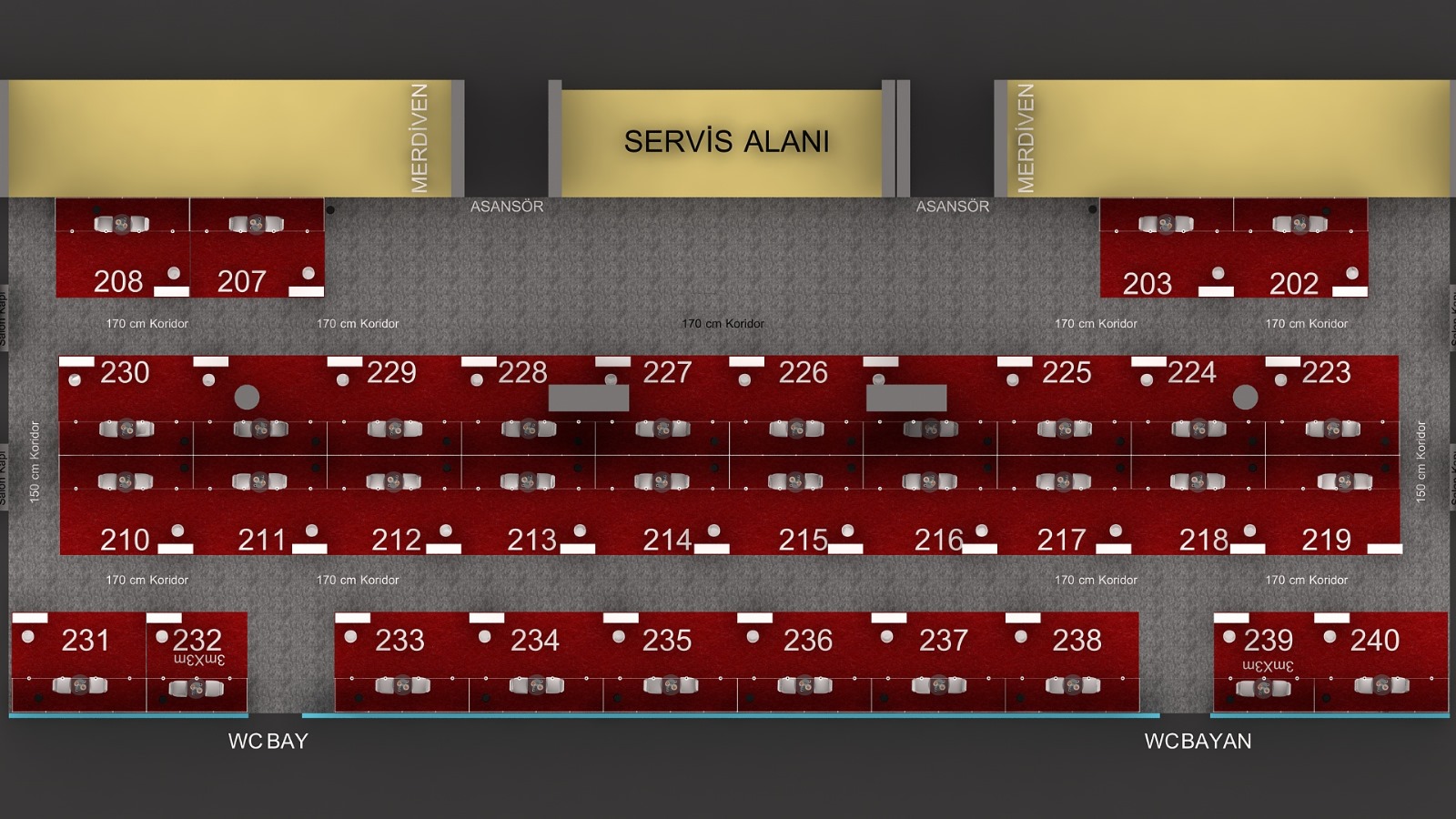 Stand Yerleşim Planı Alt Kat
